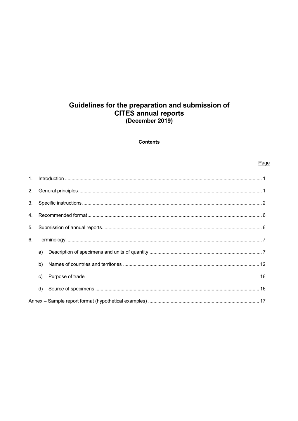 Guidelines for the Preparation and Submission of CITES Annual Reports (December 2019)