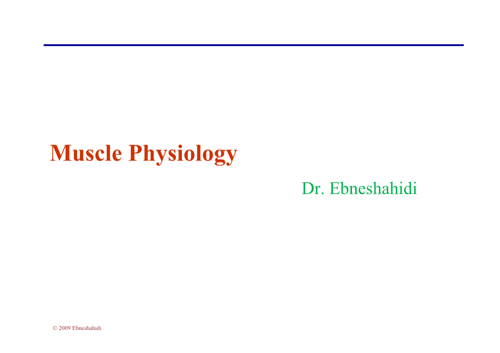 Muscle Contraction