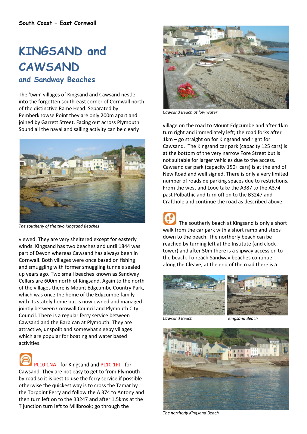 CAWSAND and Sandway Beaches