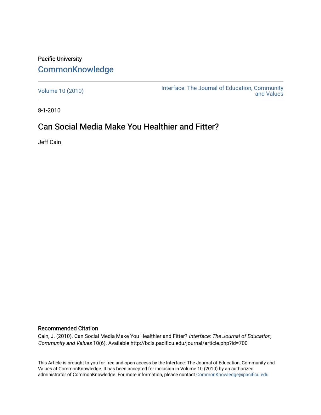 Can Social Media Make You Healthier and Fitter?