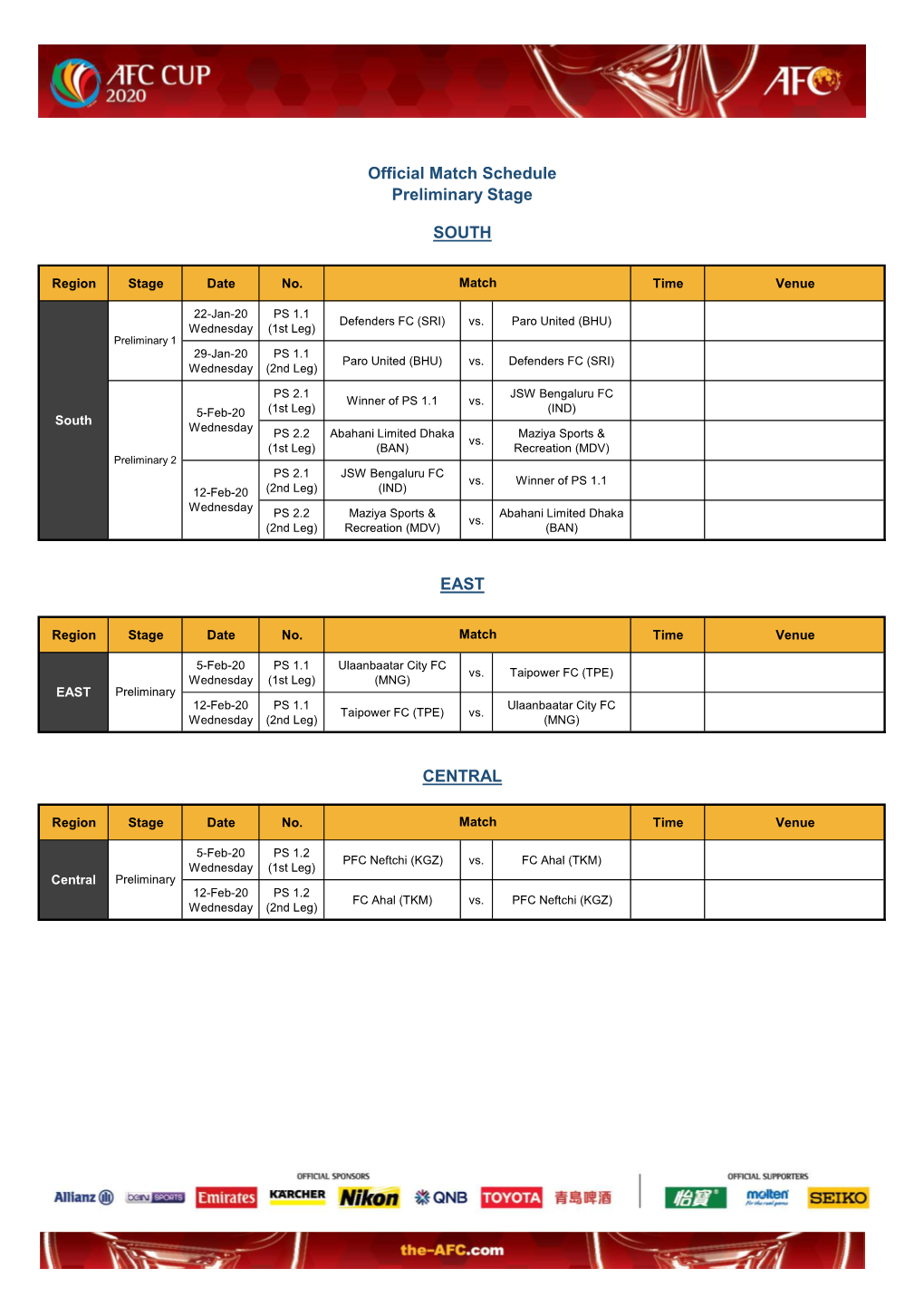 AFC Cup 2020