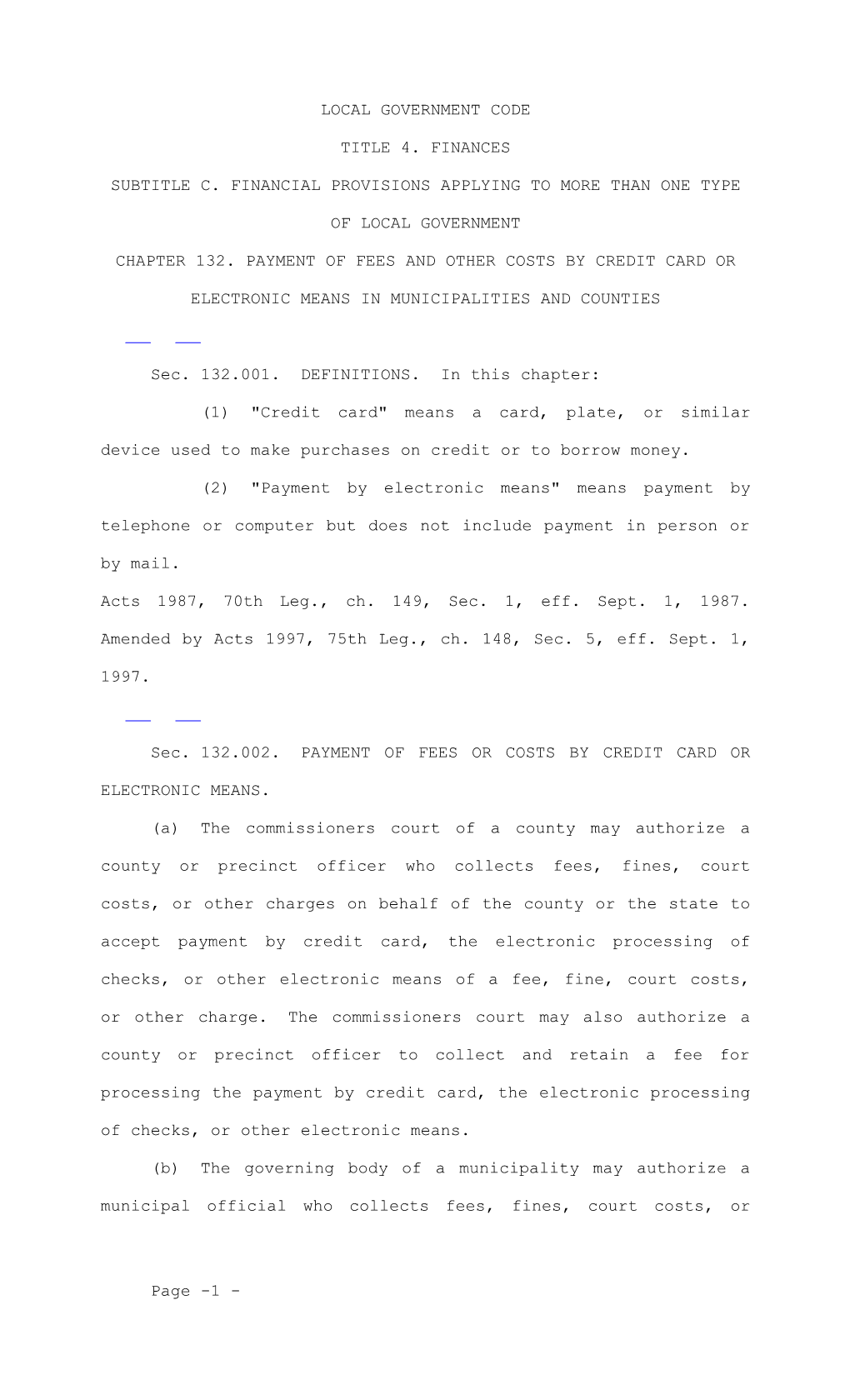 Subtitle C. Financial Provisions Applying to More Than One Type of Local Government s1