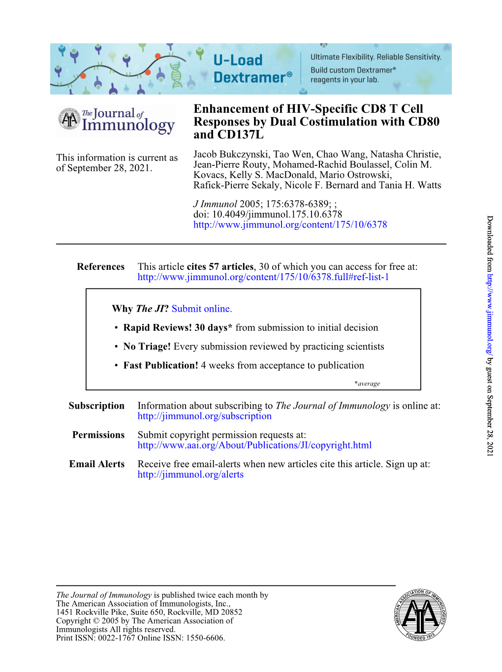 And CD137L Responses by Dual Costimulation with CD80