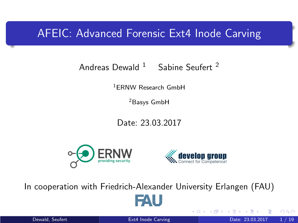 AFEIC: Advanced Forensic Ext4 Inode Carving