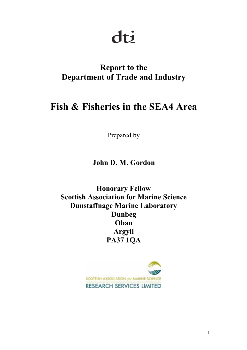 Fish & Fisheries in the SEA4 Area
