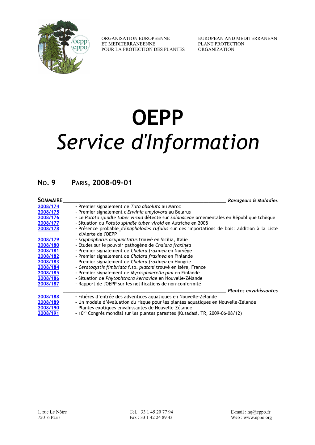 EPPO Reporting Service