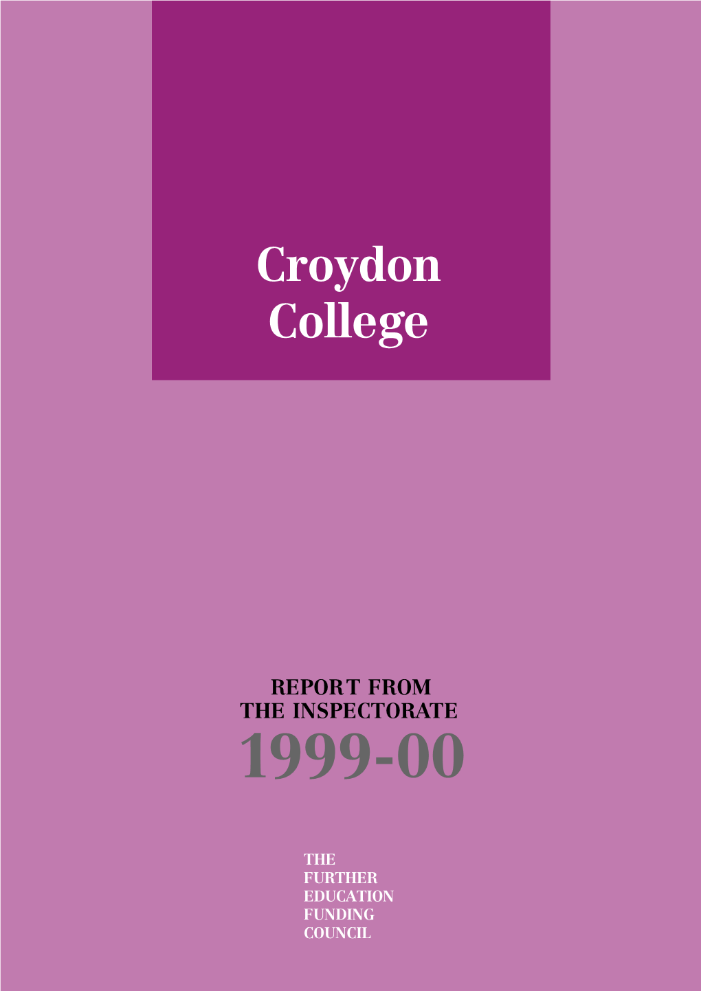 Croydon College Inspection Report 2000