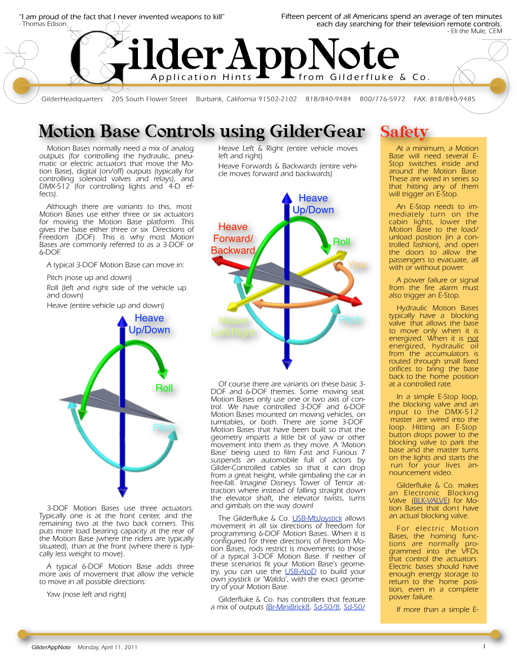 Motion Base Controls