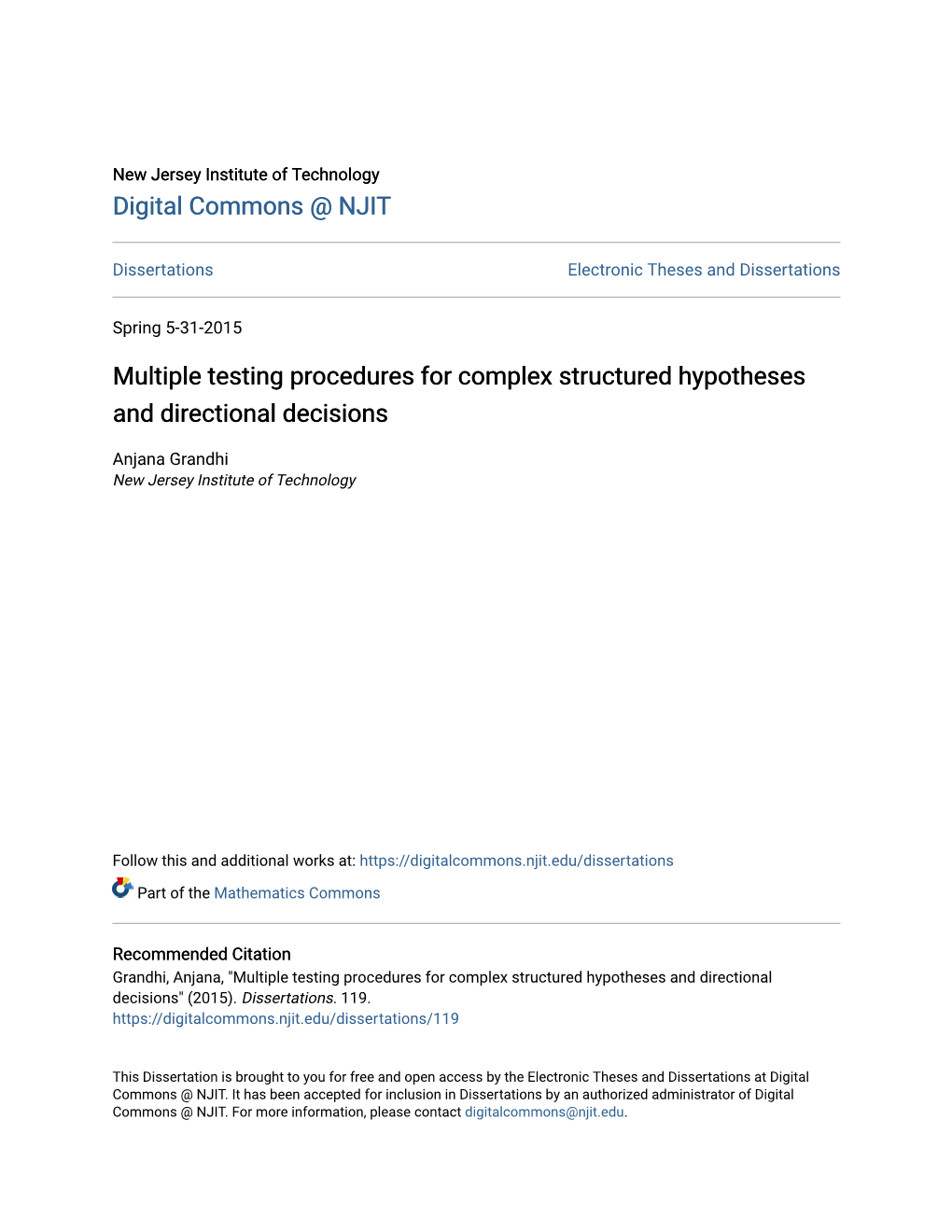 Multiple Testing Procedures for Complex Structured Hypotheses and Directional Decisions