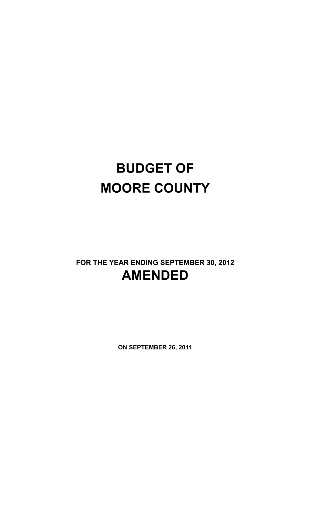 Budget FY 2011-2012