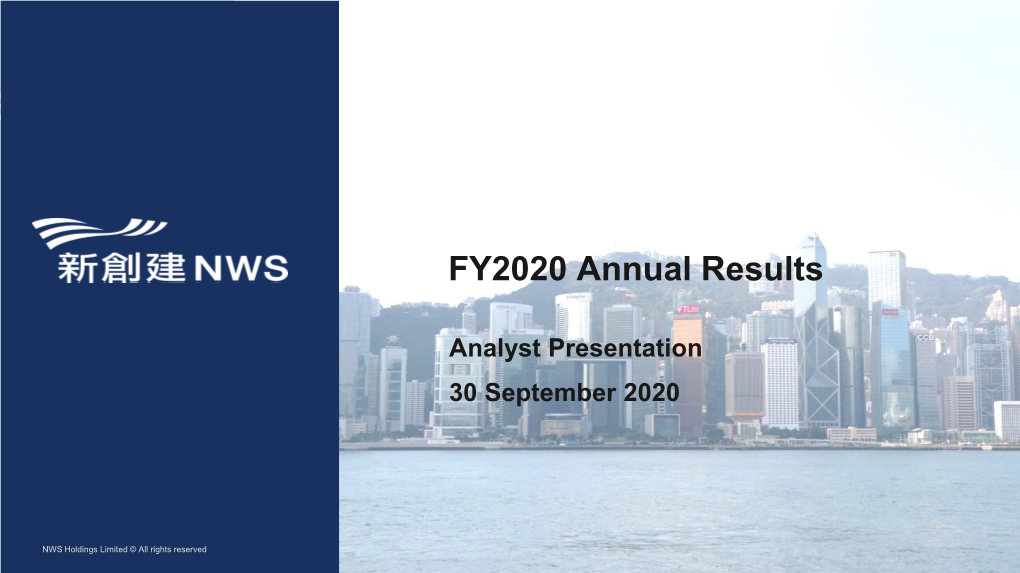 FY2020 Annual Results