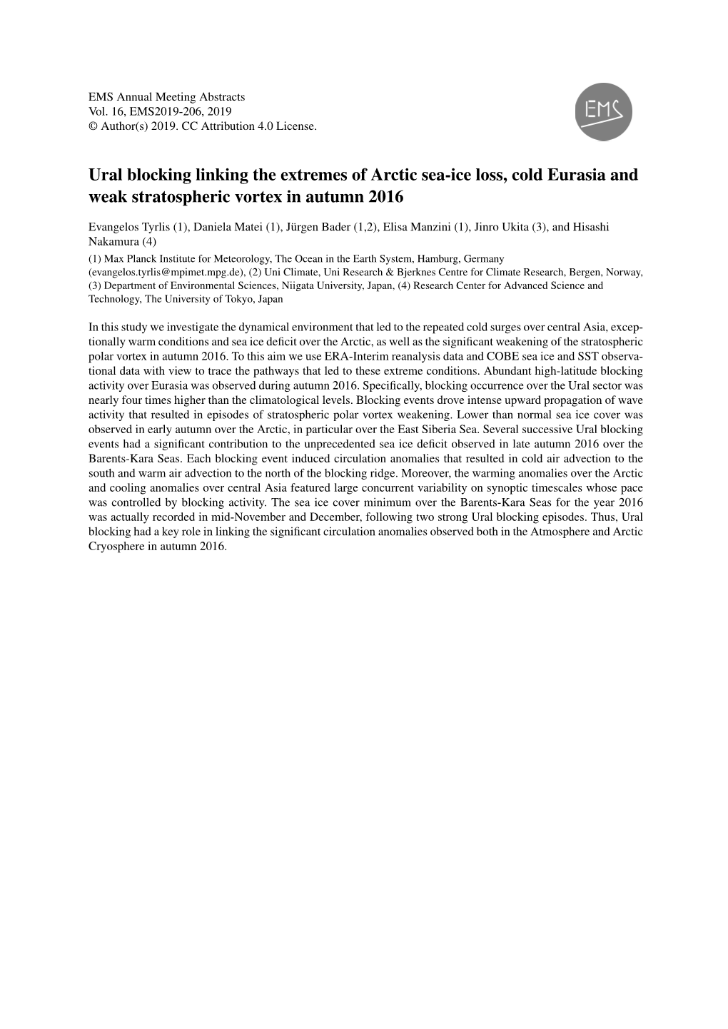 Ural Blocking Linking the Extremes of Arctic Sea-Ice Loss, Cold Eurasia and Weak Stratospheric Vortex in Autumn 2016