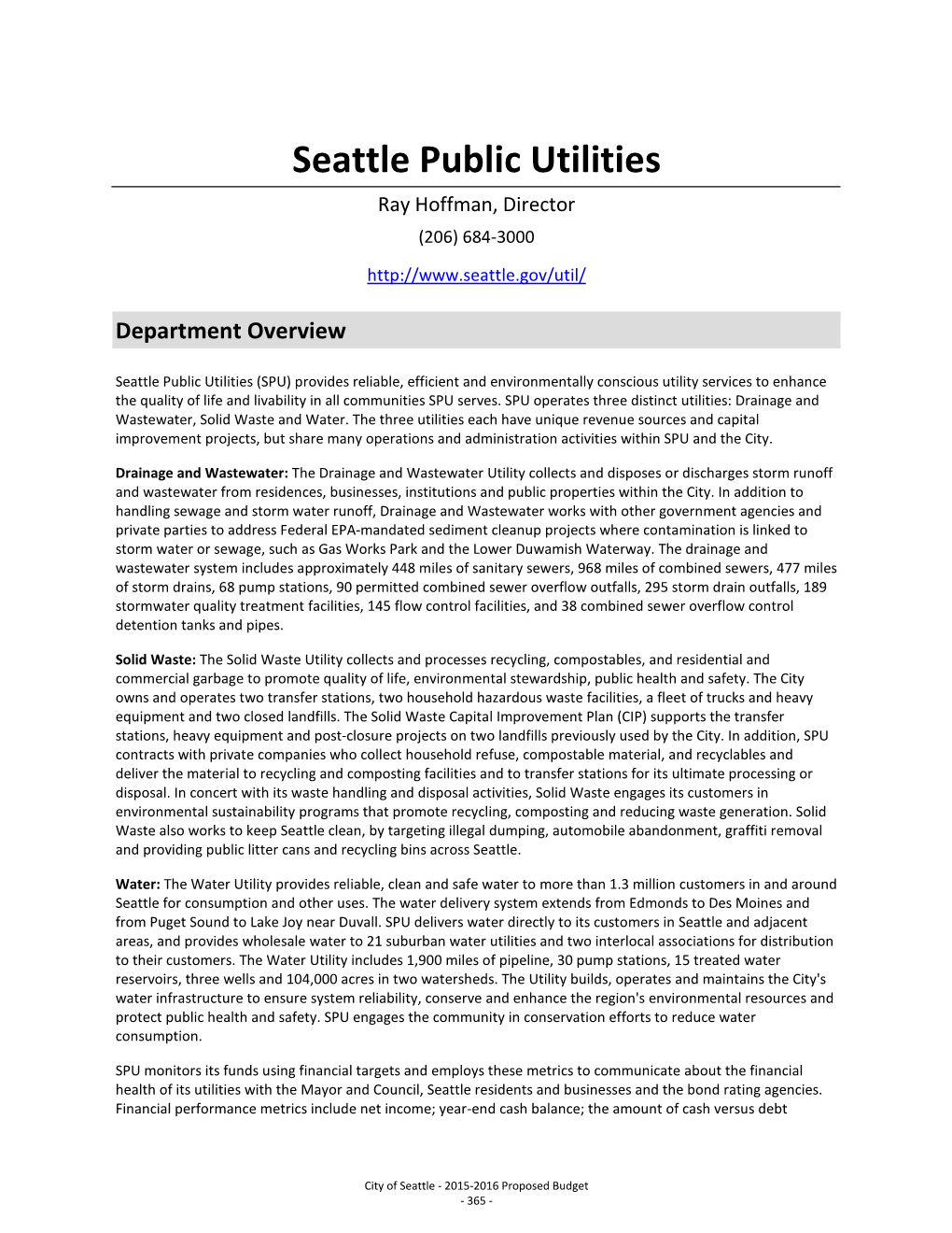 Seattle Public Utilities