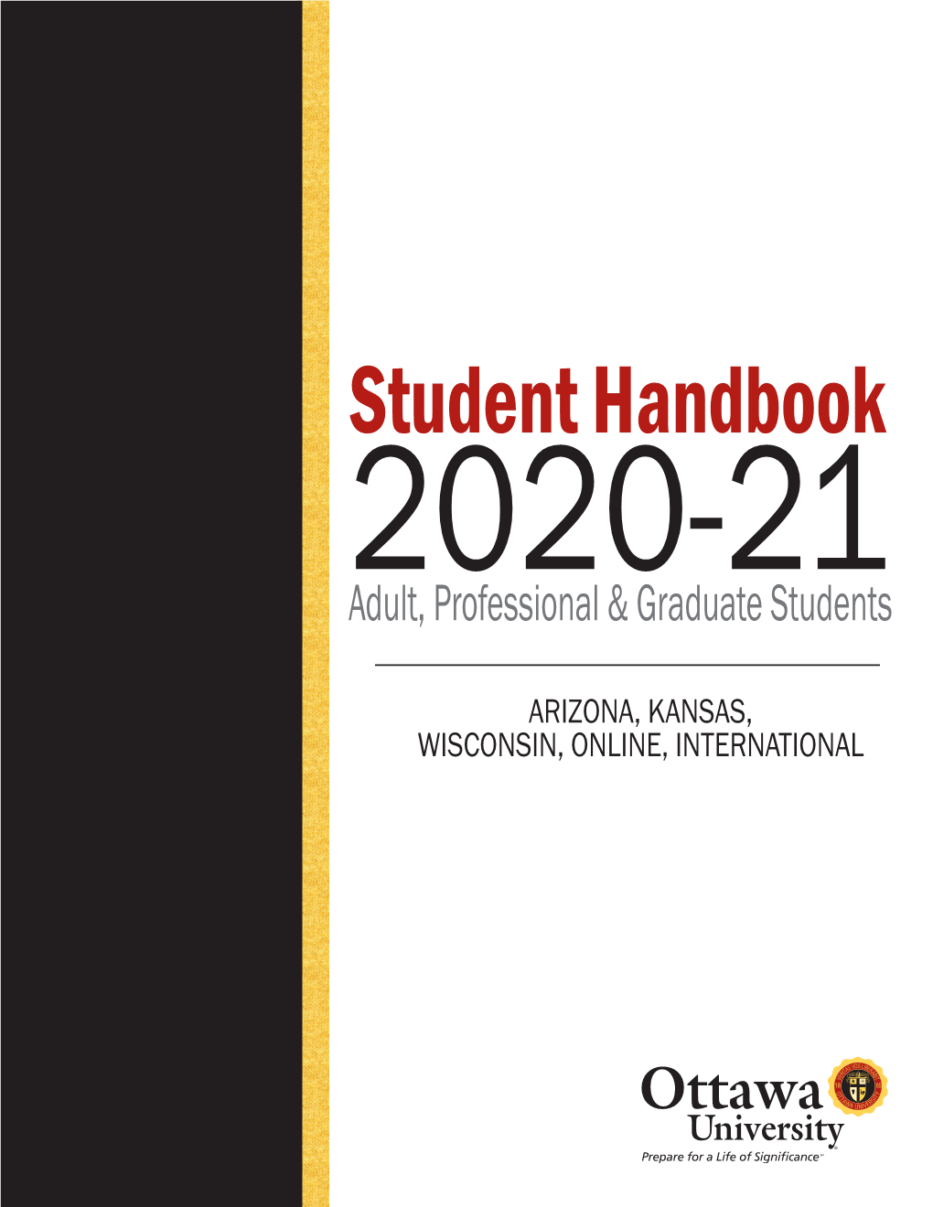 Adult and Graduate Student Handbook