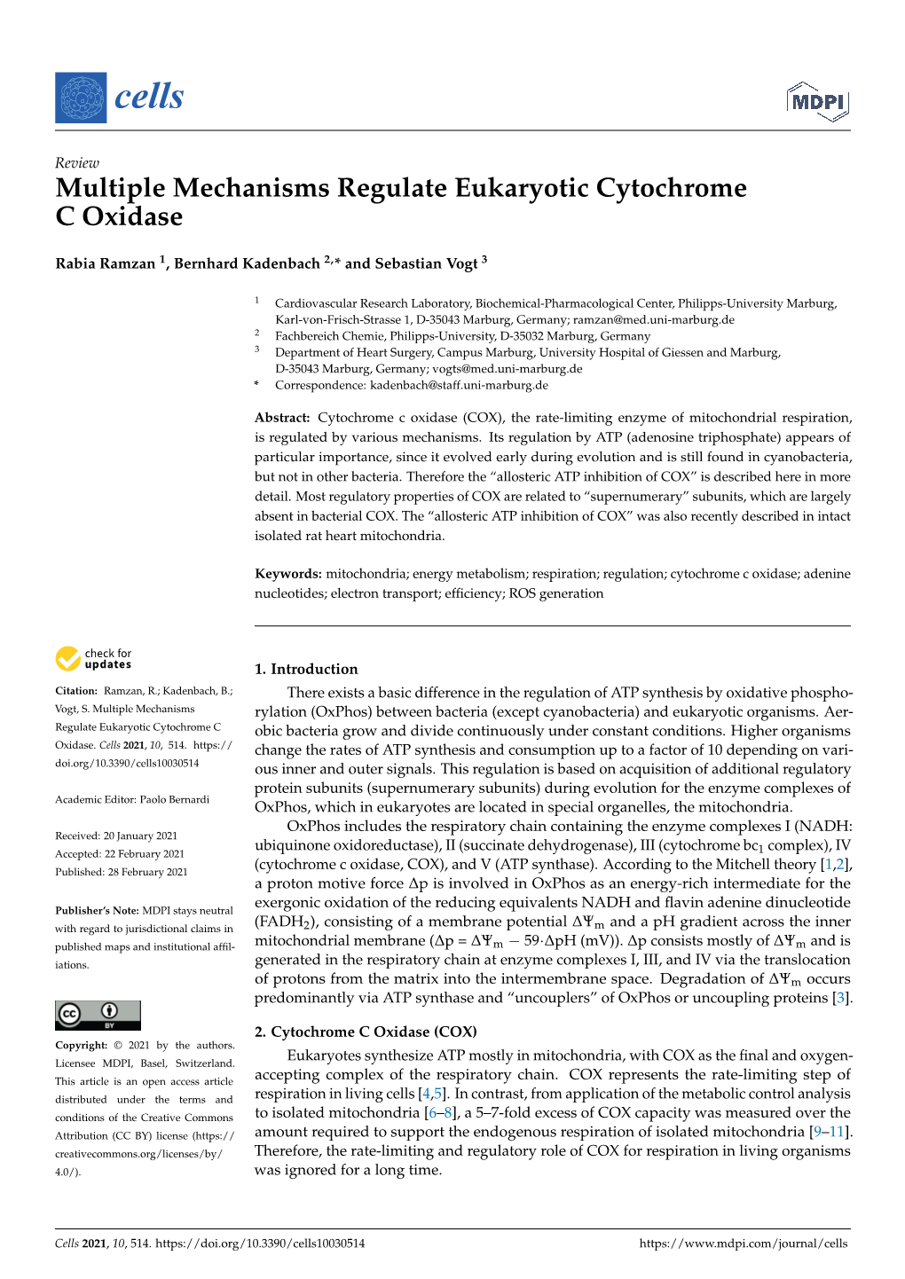 Multiple Mechanisms Regulate Eukaryotic Cytochrome C Oxidase