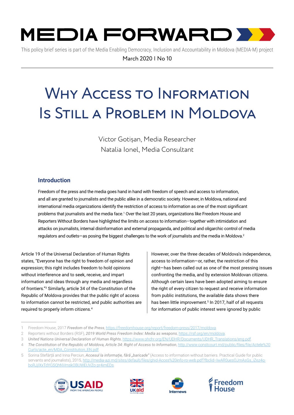 Why Access to Information Is Still a Problem in Moldova