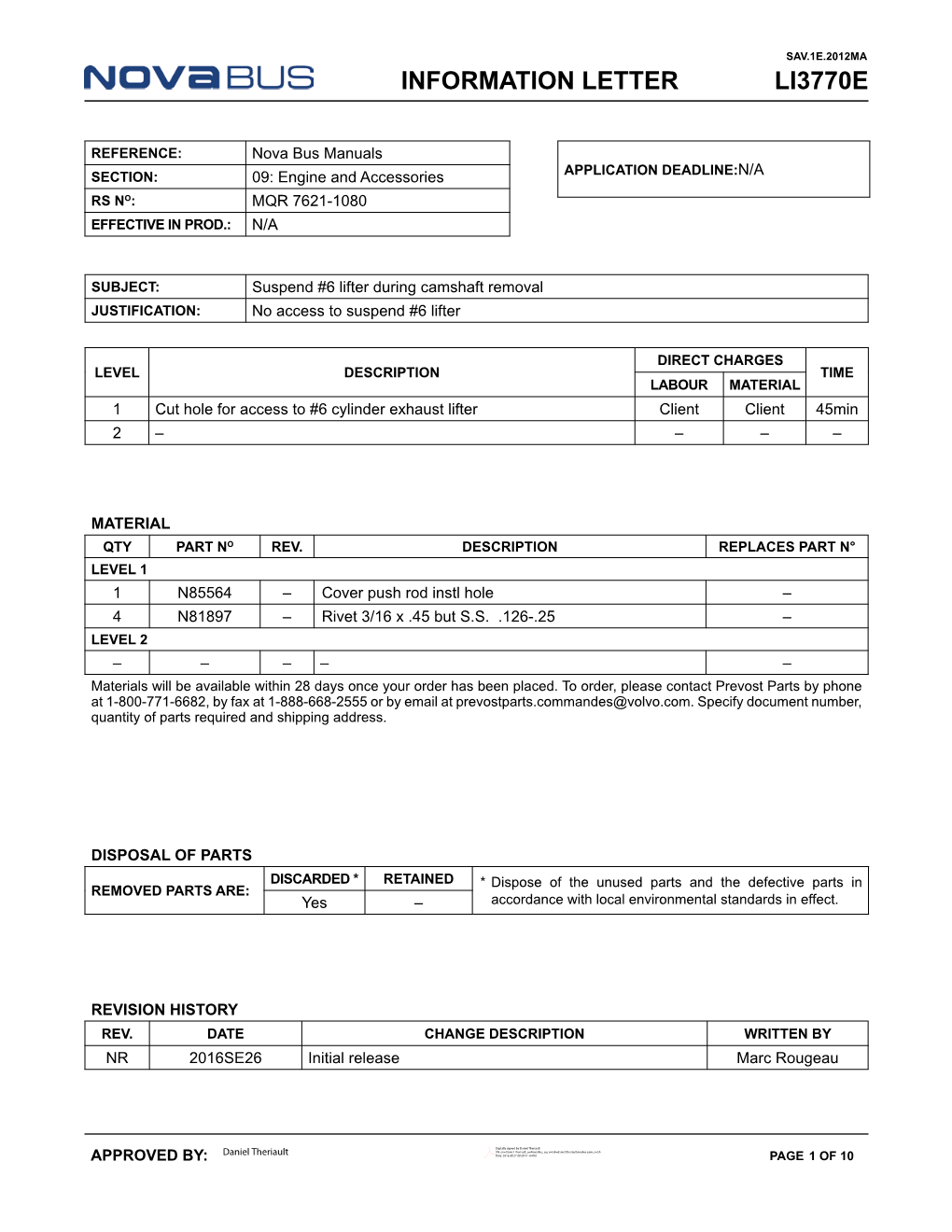 Li3770e Information Letter