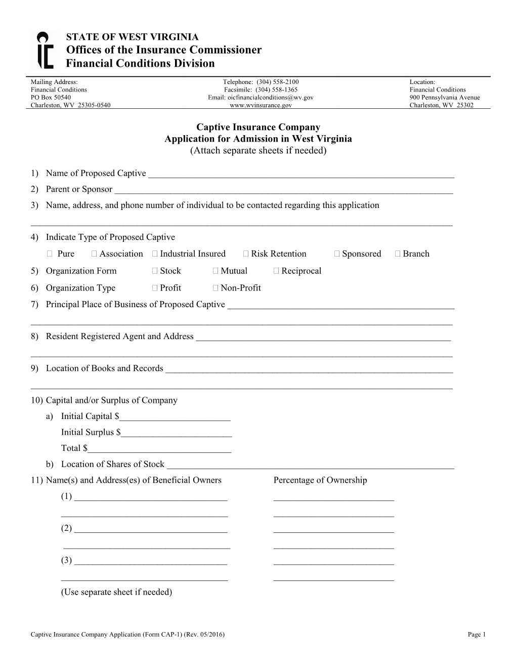 Application for Admission in West Virginia