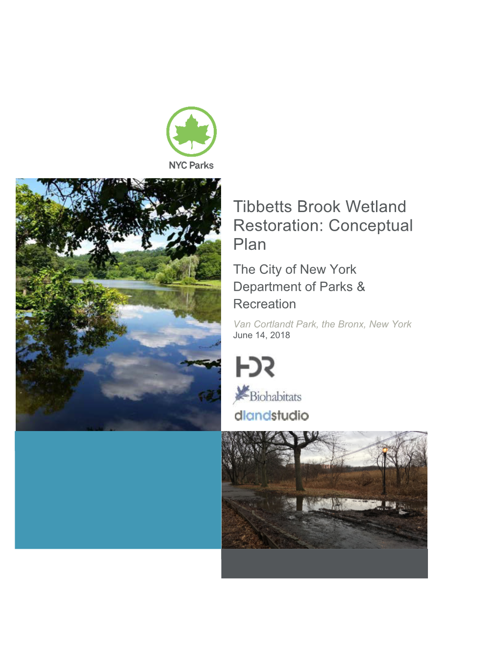 Tibbetts Brook Wetland Restoration: Conceptual Plan the City of New York Department of Parks & Recreation Van Cortlandt Park, the Bronx, New York June 14, 2018