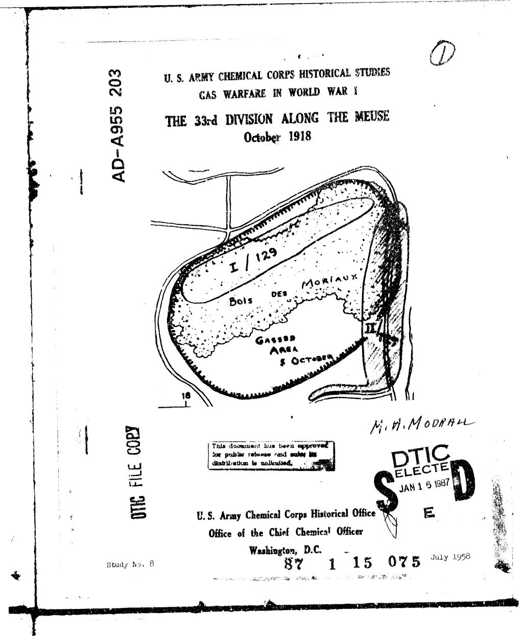 U.S. Army Chemical Corps Historical Studies, Gas Warfare in World War