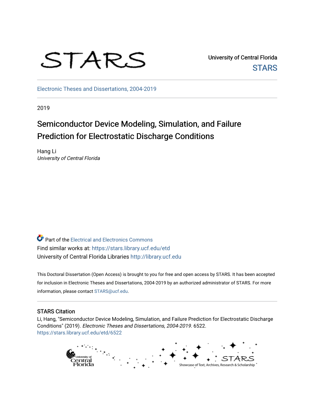 Semiconductor Device Modeling, Simulation, and Failure Prediction for Electrostatic Discharge Conditions