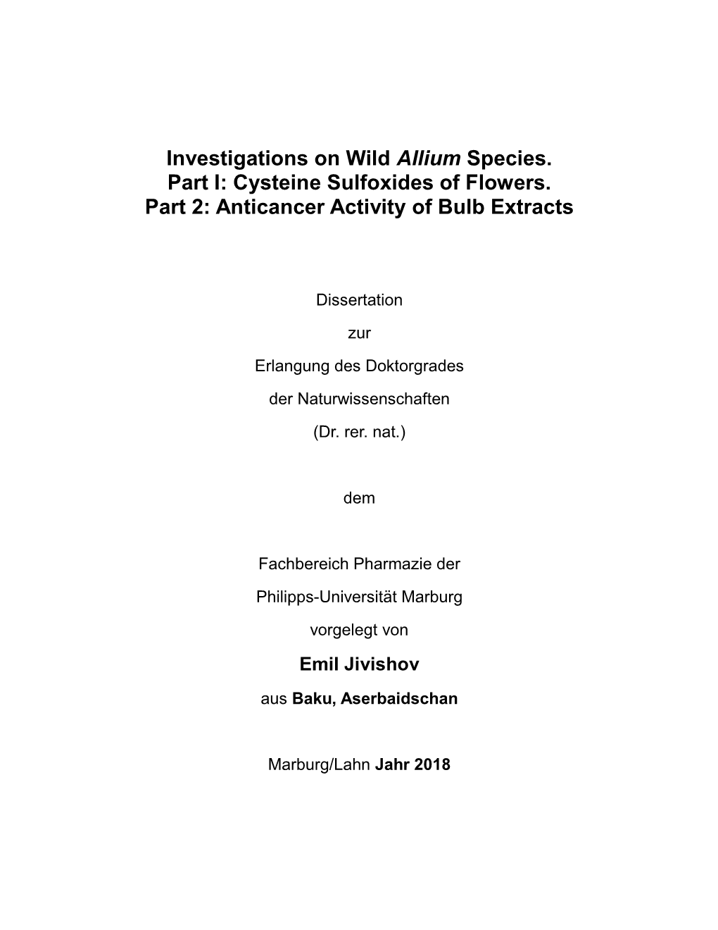 Allium Species from Asia Display Anticancer Effects and Trigger