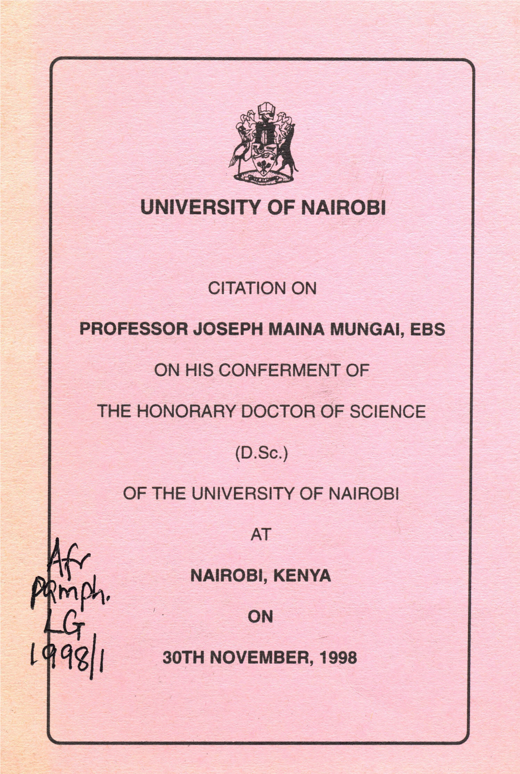 Joseph Maina Mungai, Ebs