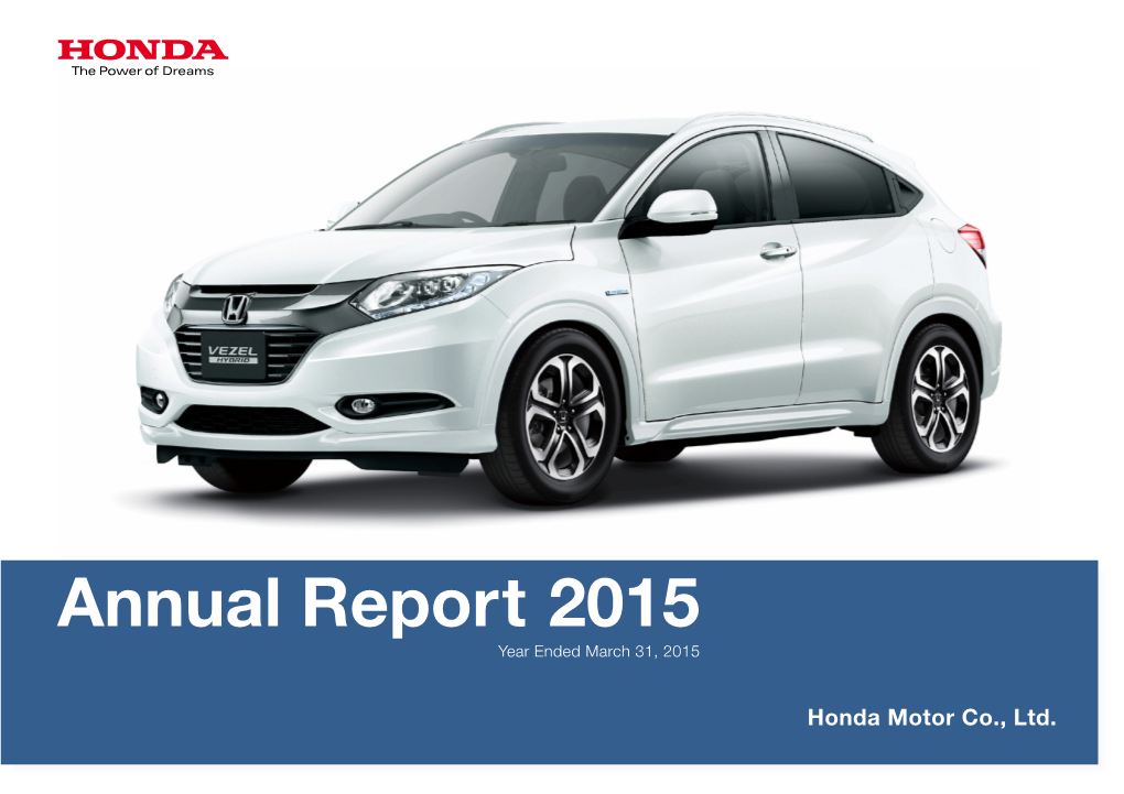 Annual Report 2015 Year Ended March 31, 2015