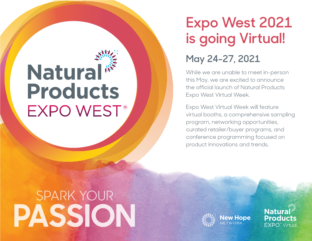 Expo West 2021 Is Going Virtual!