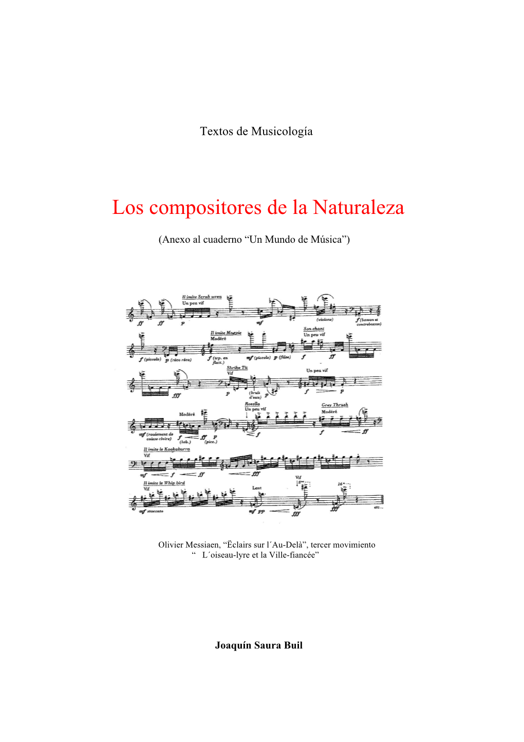 Los Compositores De La Naturaleza