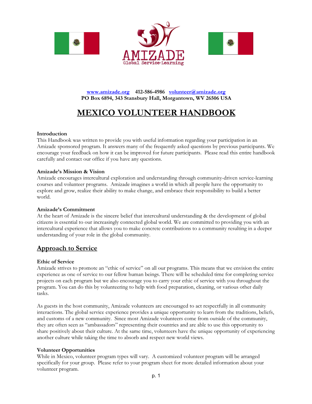 Mexico Volunteer Handbook