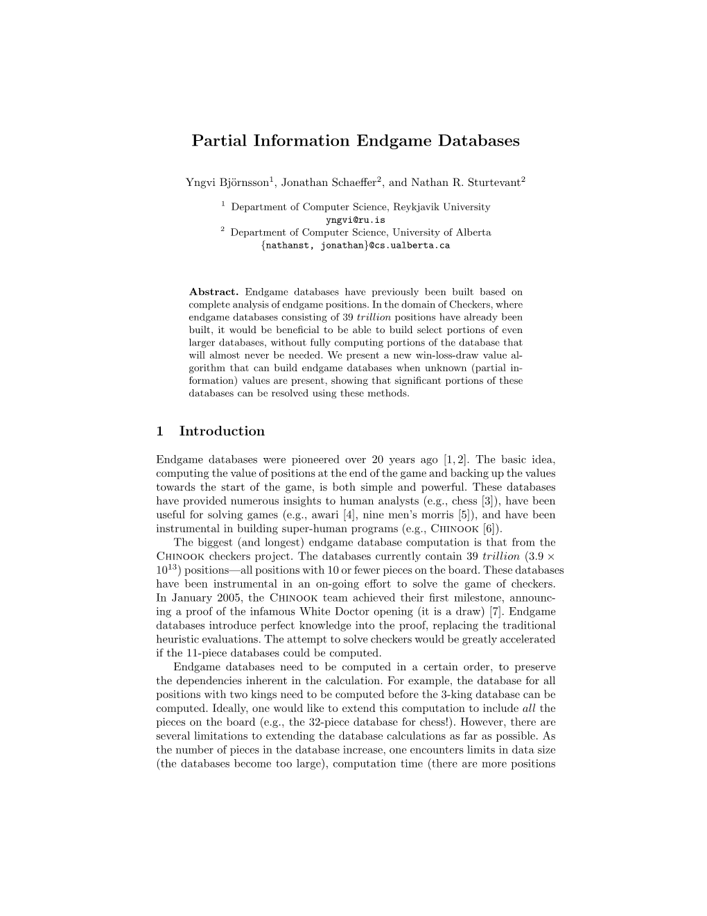 Partial Information Endgame Databases