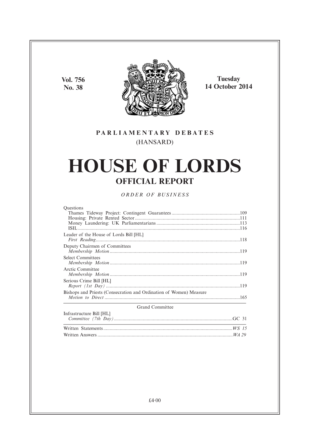 House of Lords Official Report