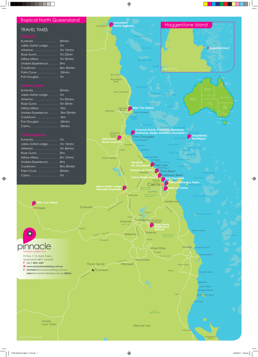 PTM Self Drive Map 17-18.Indd 1 3/05/2017 3:33 Pm