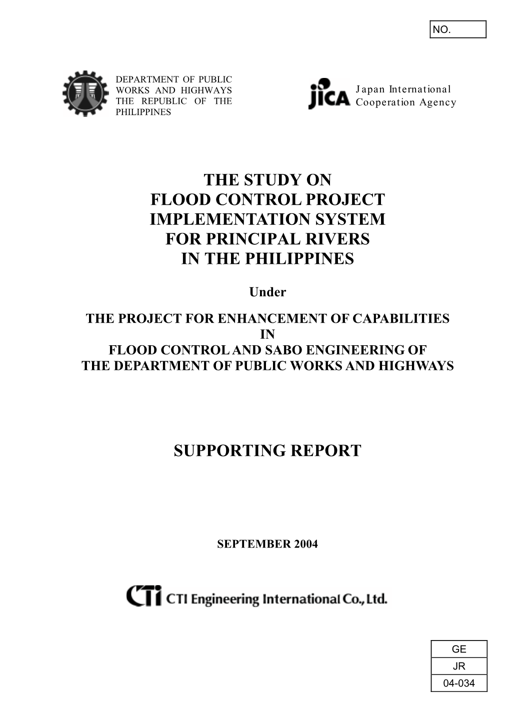 The Study on Flood Control Project Implementation System for Principal Rivers in the Philippines