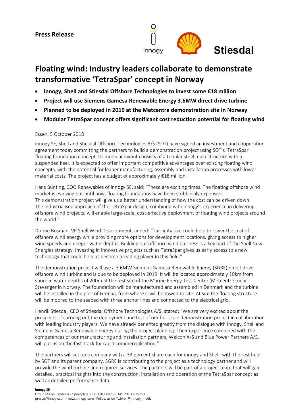 Floating Wind: Industry Leaders Collaborate to Demonstrate