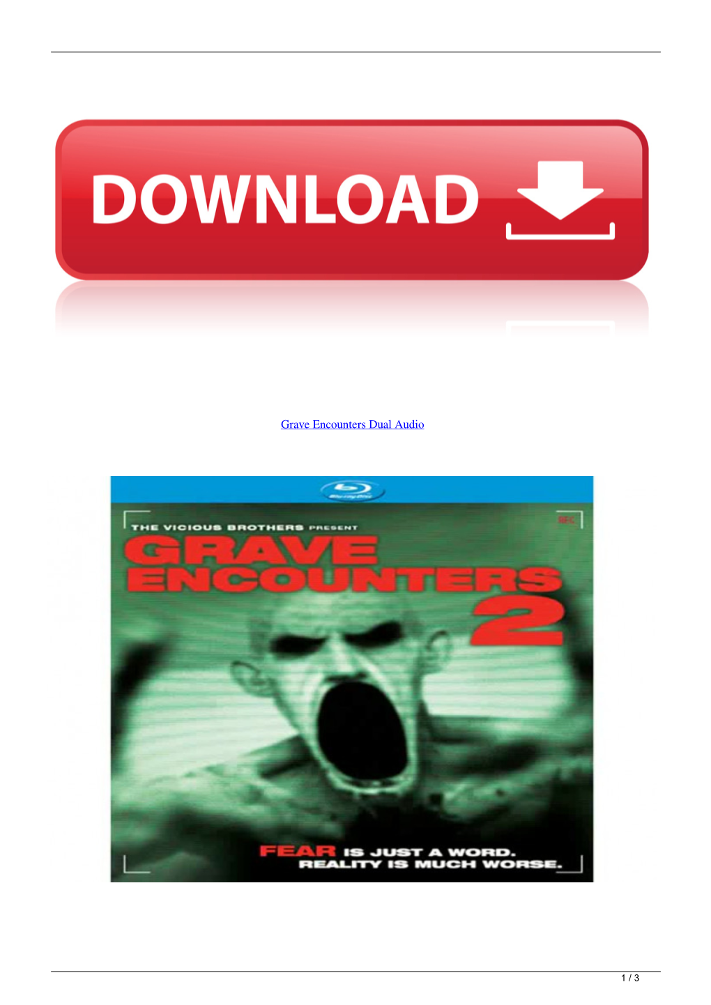 Grave Encounters Dual Audio