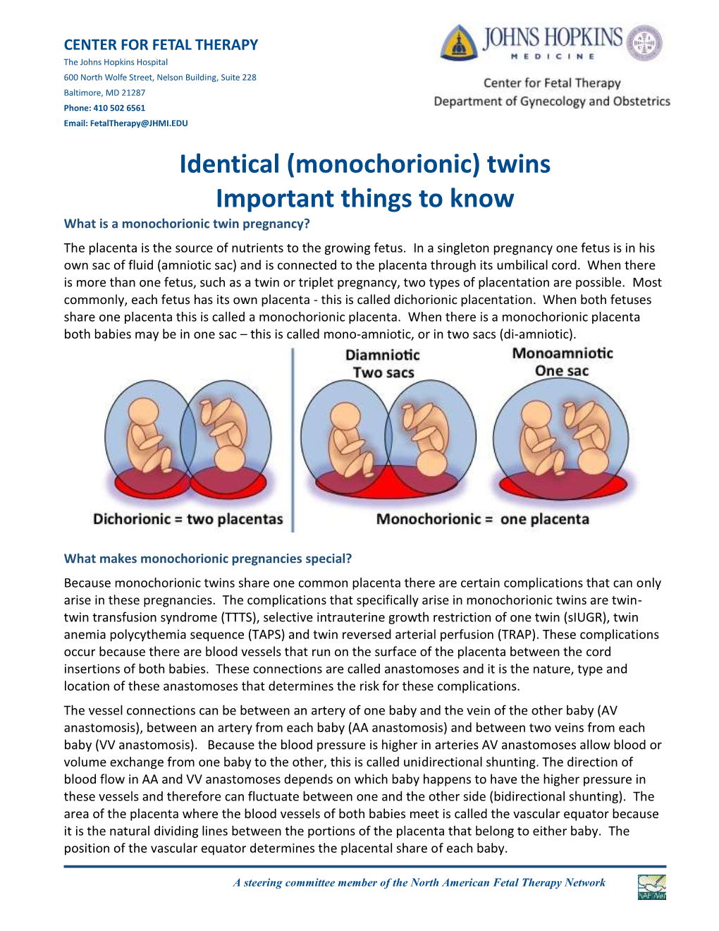 Monochorionic Twins Share One Common Placenta There Are Certain Complications That Can Only Arise in These Pregnancies