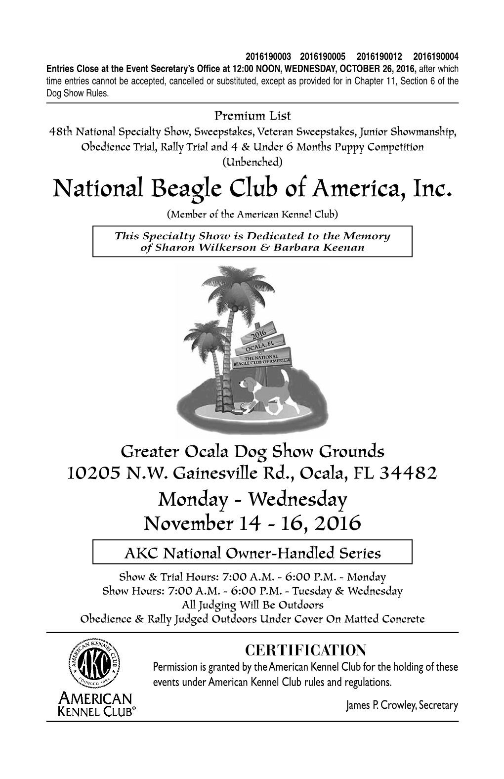 National Beagle Club of America, Inc. (Member of the American Kennel Club)