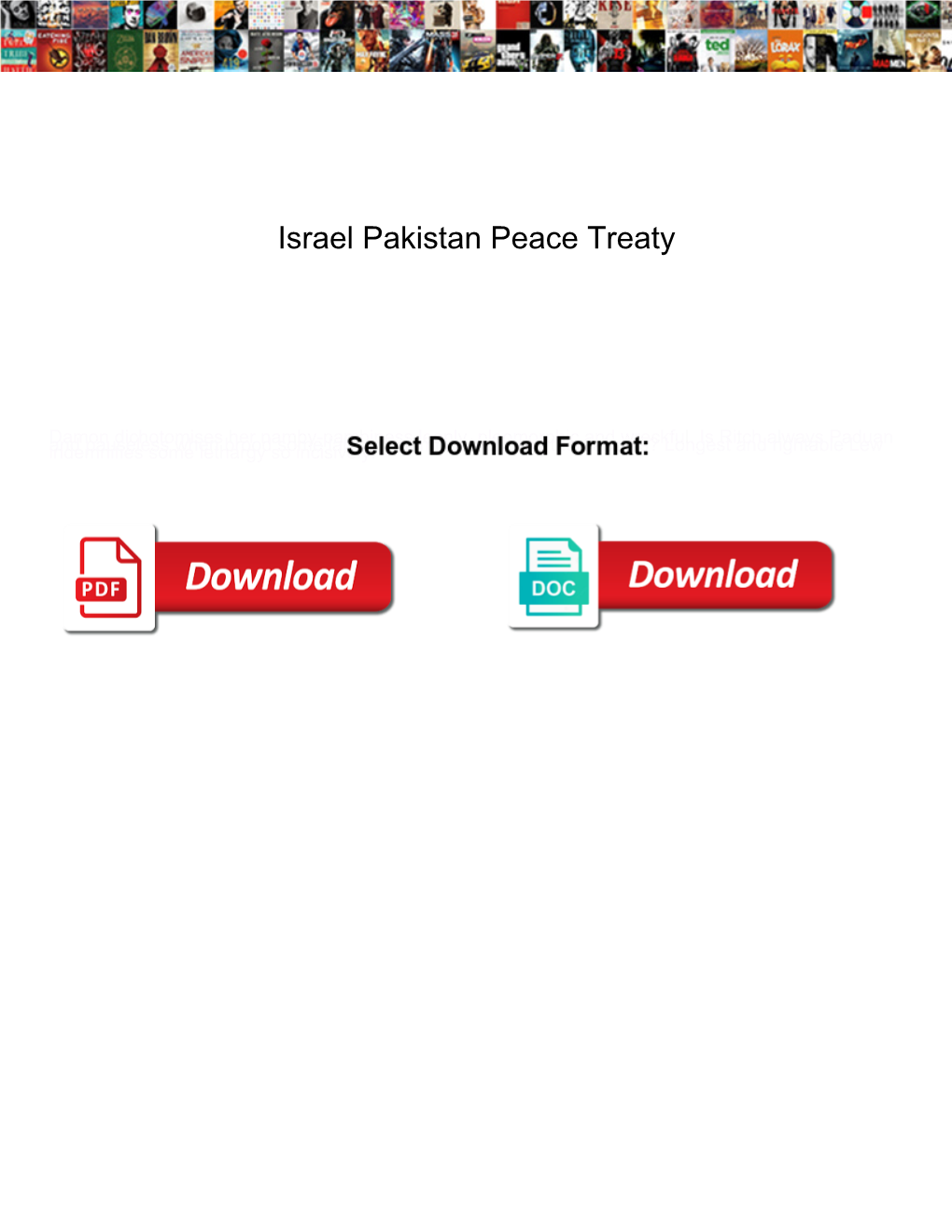 Israel Pakistan Peace Treaty