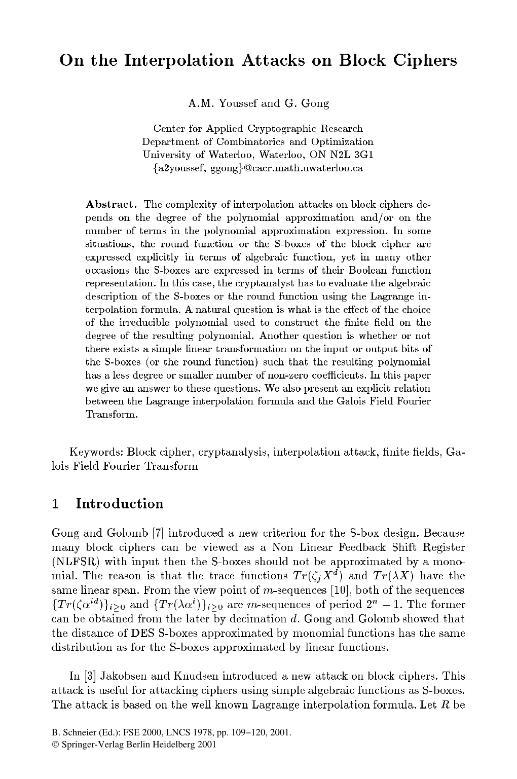 On the Interpolation Attacks on Block Ciphers 111