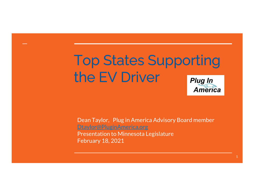 Top States Supporting the EV Driver
