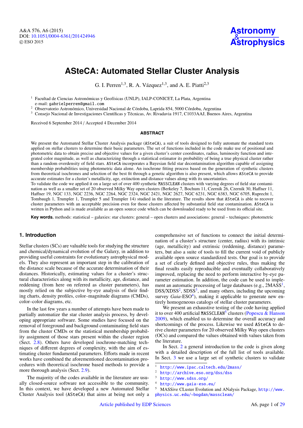 Asteca: Automated Stellar Cluster Analysis