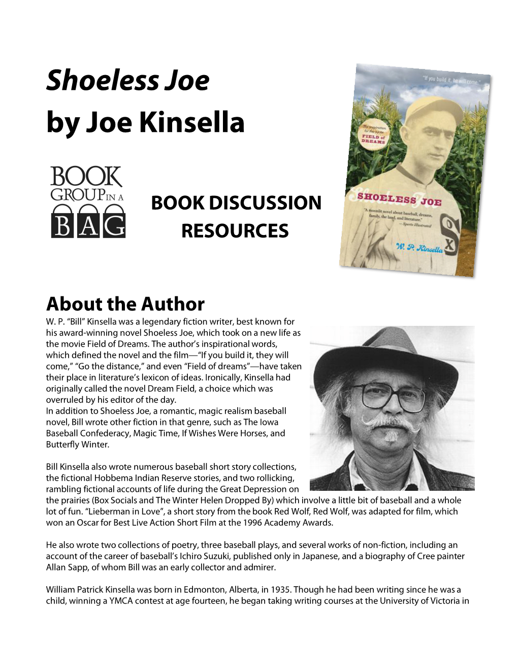 Shoeless Joe by Joe Kinsella