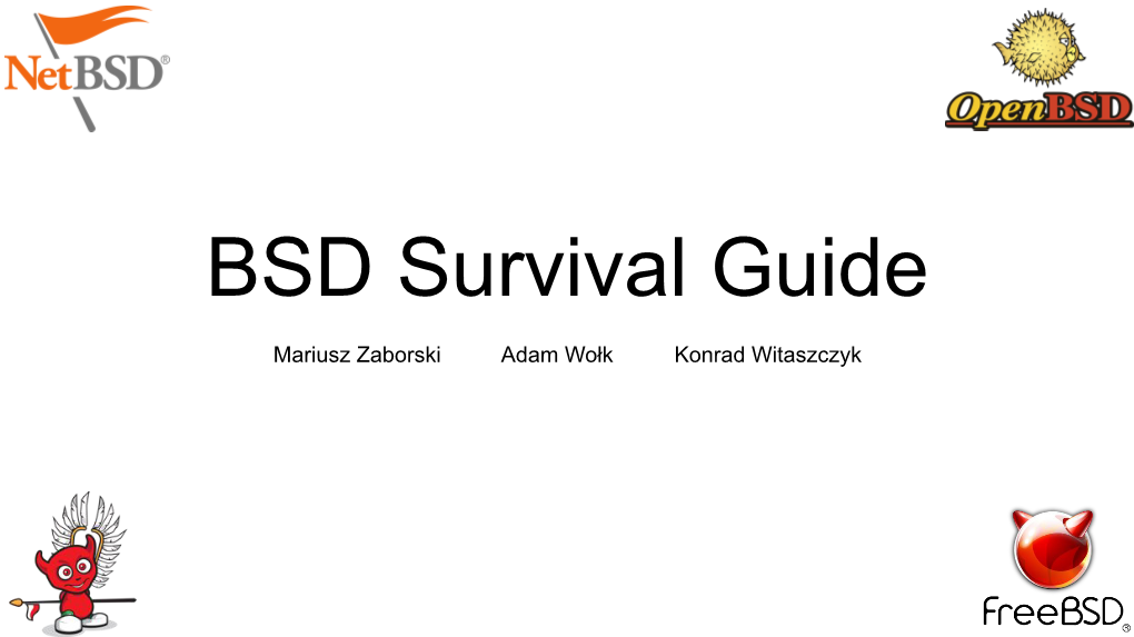 BSD Survival Guide