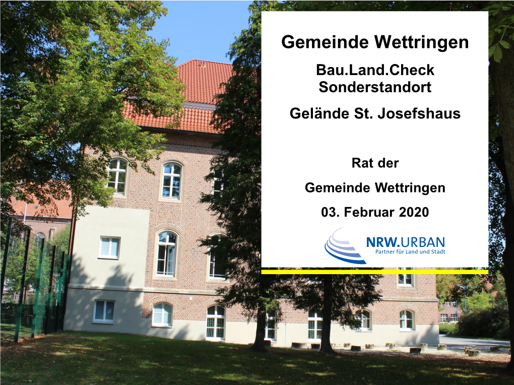 Gemeinde Wettringen Bau.Land.Check Sonderstandort Gelände St