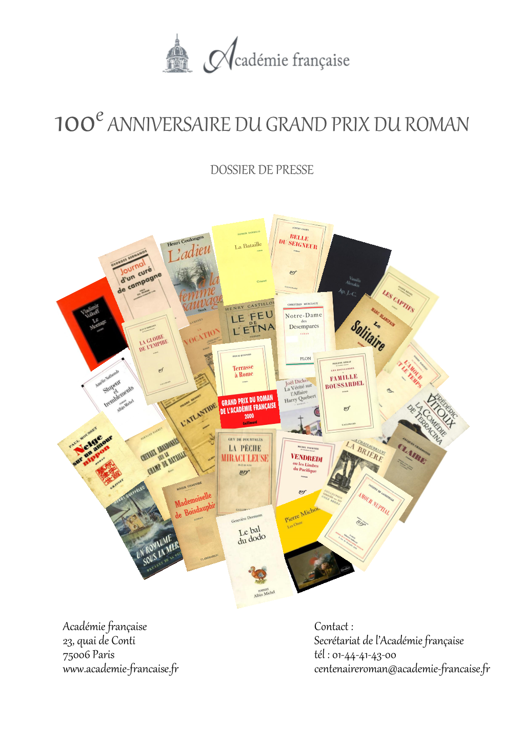 Anniversaire Du Grand Prix Du Roman