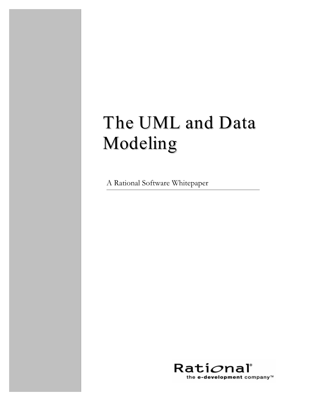 The UML and Data Modeling