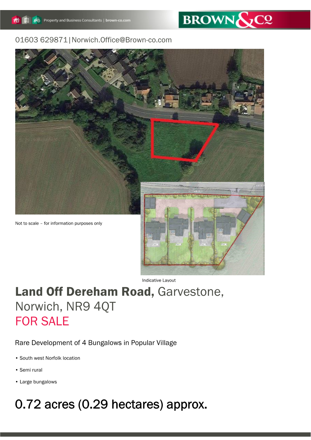 Land Off Dereham Road, Garvestone, Norwich, NR9 4QT for SALE