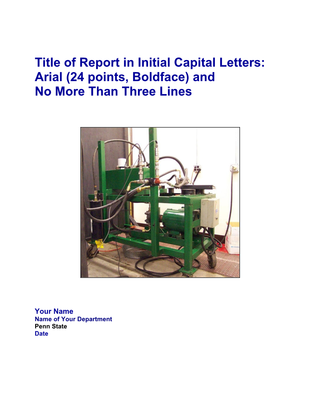 Title of Report in Initial Capital Letters s1
